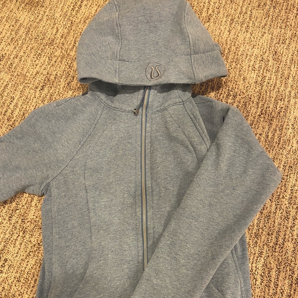 Light blue lululemon scuba jacket